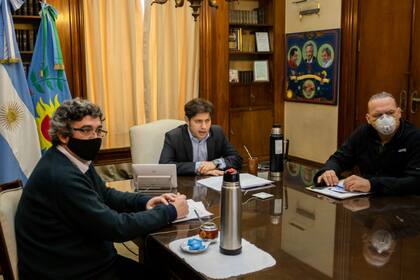 El ministro Rodríguez, Kicillof y Berni