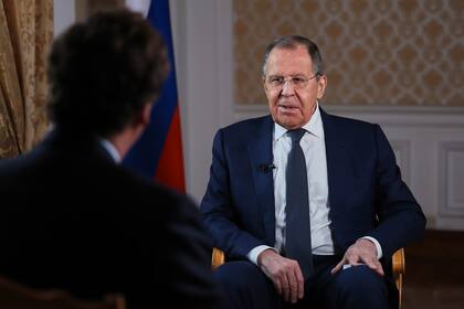 El ministro, Sergey Lavrov, habla durante una entrevista, en Moscú, el 3 de diciembre de 2024.