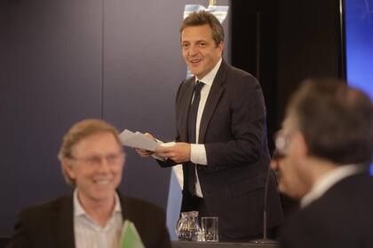 El ministro Sergio Massa durante el cierre del regimen de fomento a las exportaciones agroindustriales