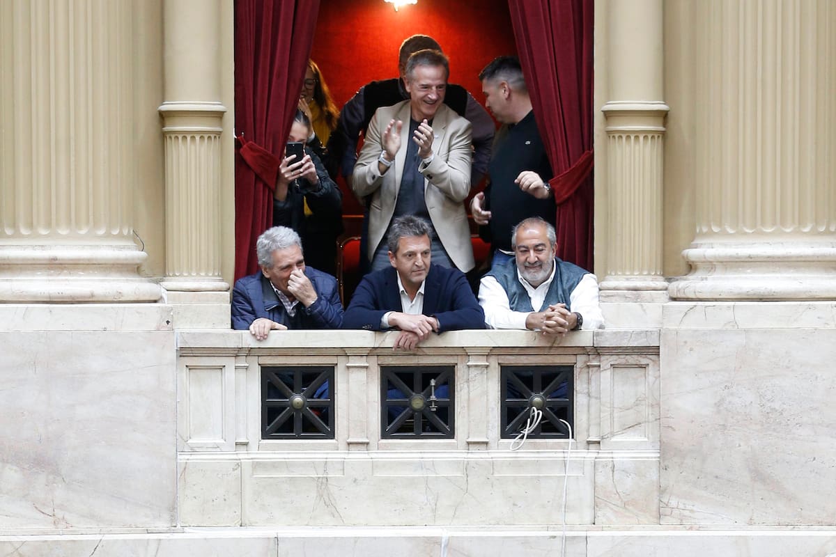 El ministro Sergio Massa, durante la sesión en la cámara de Diputados del Congreso de La Nación, para el tratamiento de Ley impuestos de las Ganancias