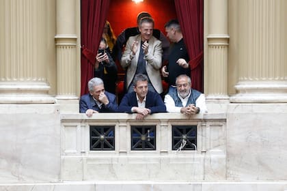 El ministro Sergio Massa, durante la sesión en la cámara de Diputados del Congreso de La Nación, para el tratamiento de Ley impuestos de las Ganancias