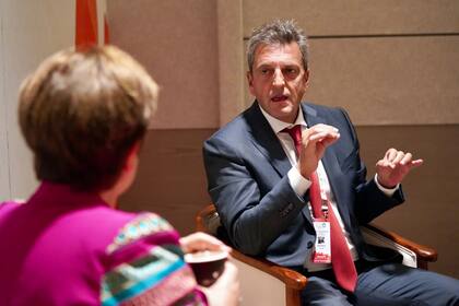 El ministro Sergio Massa se reunió en la India con la directora Gerente del FMI, Kristalina Georgieva