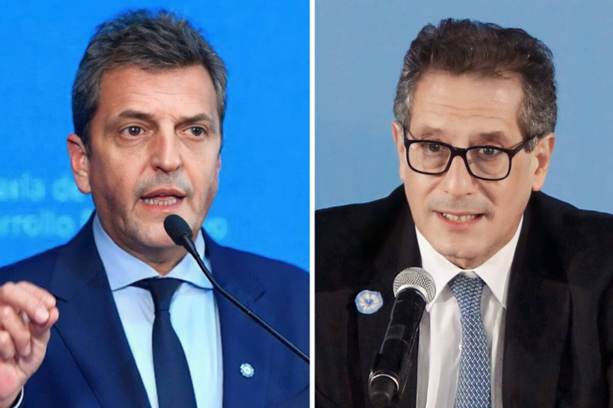 El ministro y candidato, Sergio Massa, y el presidente del BCRA, Miguel Pesce.