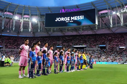 El minuto de silencio antes de empezar el partido de Inter Miami y Monterrey