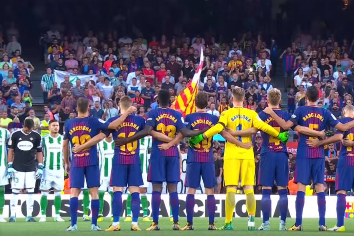 El minuto de silencio en Barcelona-Betis, tras el atentado; este partido era el "plan A" de la la célula yihadista