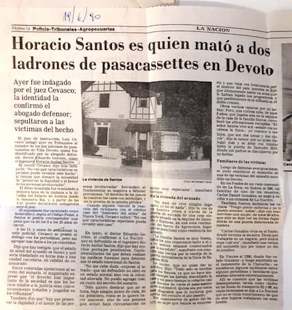 El mismo día en que Santos mató a los ladrones la policía lo localizó gracias a la patente de su auto (Foto: Archivo)