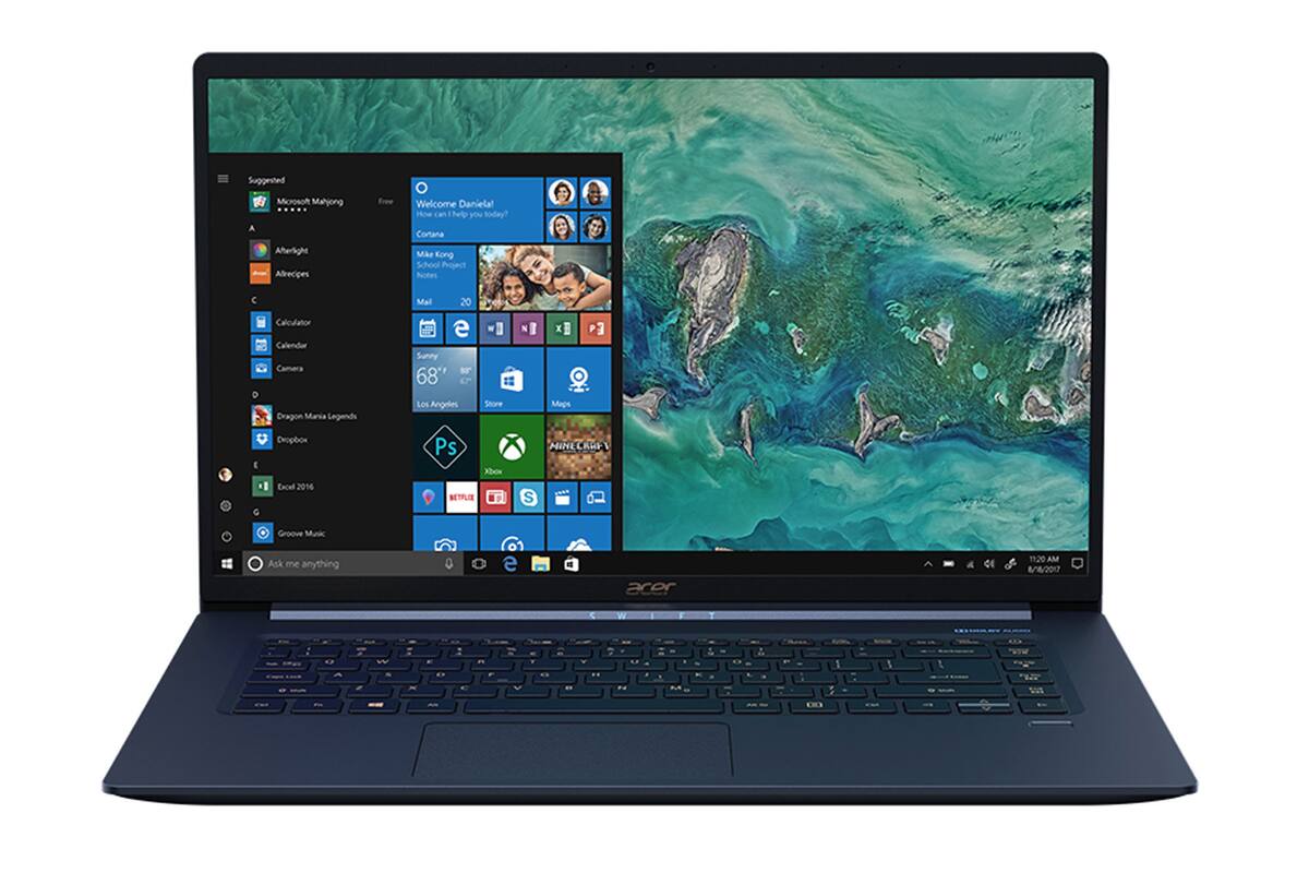 El modelo de 15 pulgadas de la nueva Acer Swift 5 cuenta con un peso de solo 990, la más liviana del segmento según el fabricante taiwanés