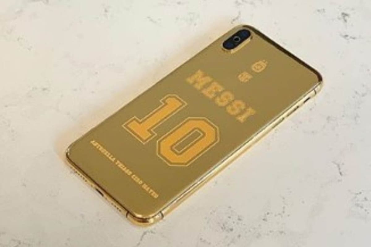 El modelo de celular personalizado para Messi