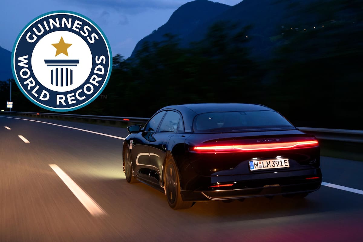 El modelo Lucid Air Grand Touring rompió un récord establecido hace menos de un mes. Foto: Lucid Motors