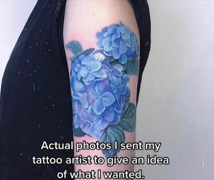 El modelo que le envío a su tatuador para que busque inspiración.