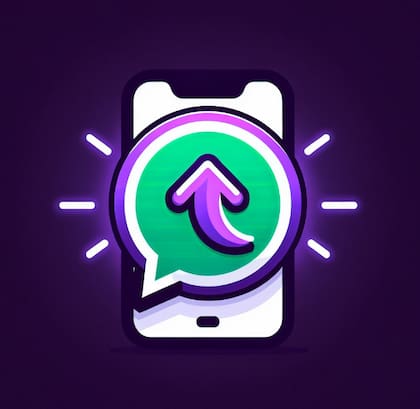 El "modo flecha violeta" de WhatsApp es un cambio estético que modifica el logo del servicio de mensajería