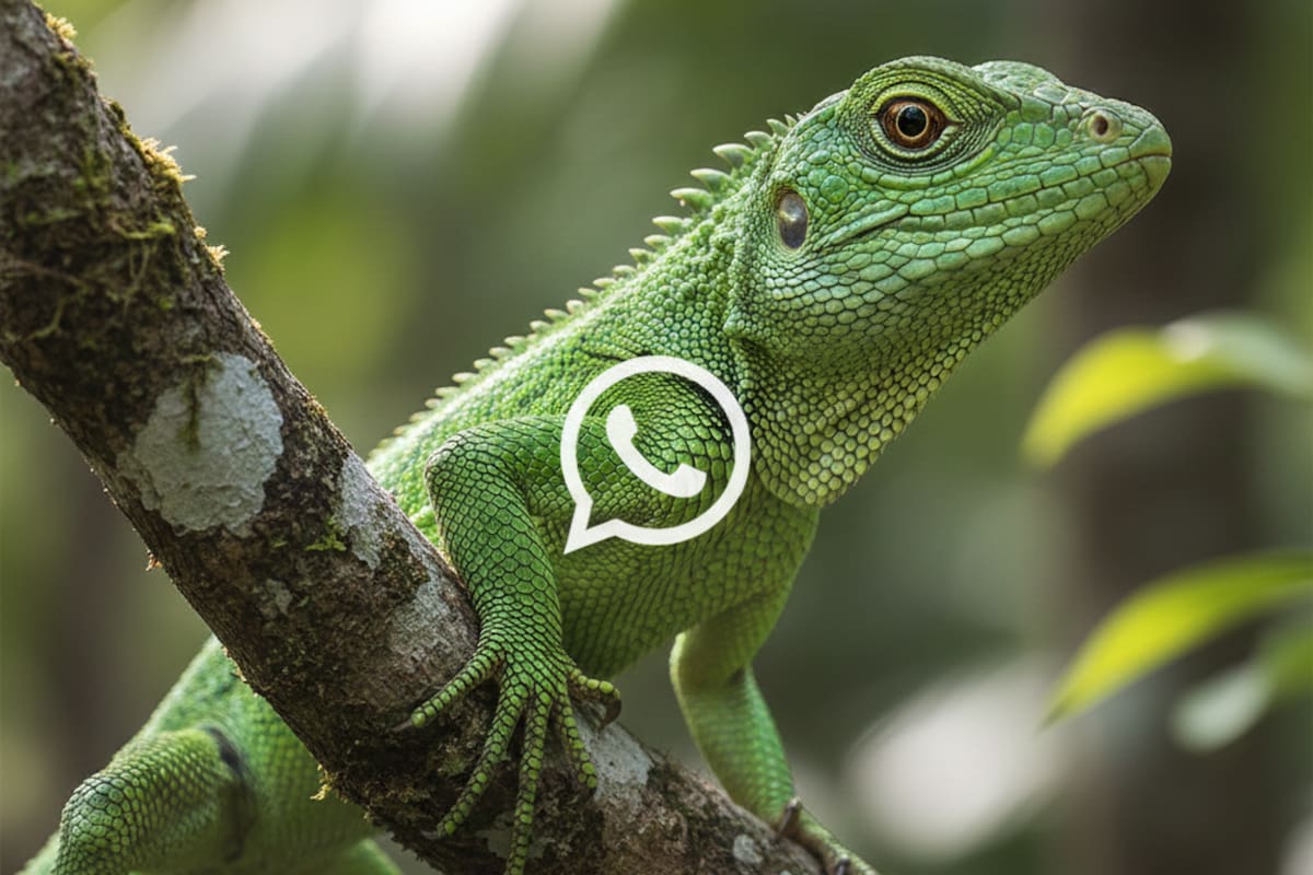 El "modo lagartija verde" de WhatsApp se podría ver así