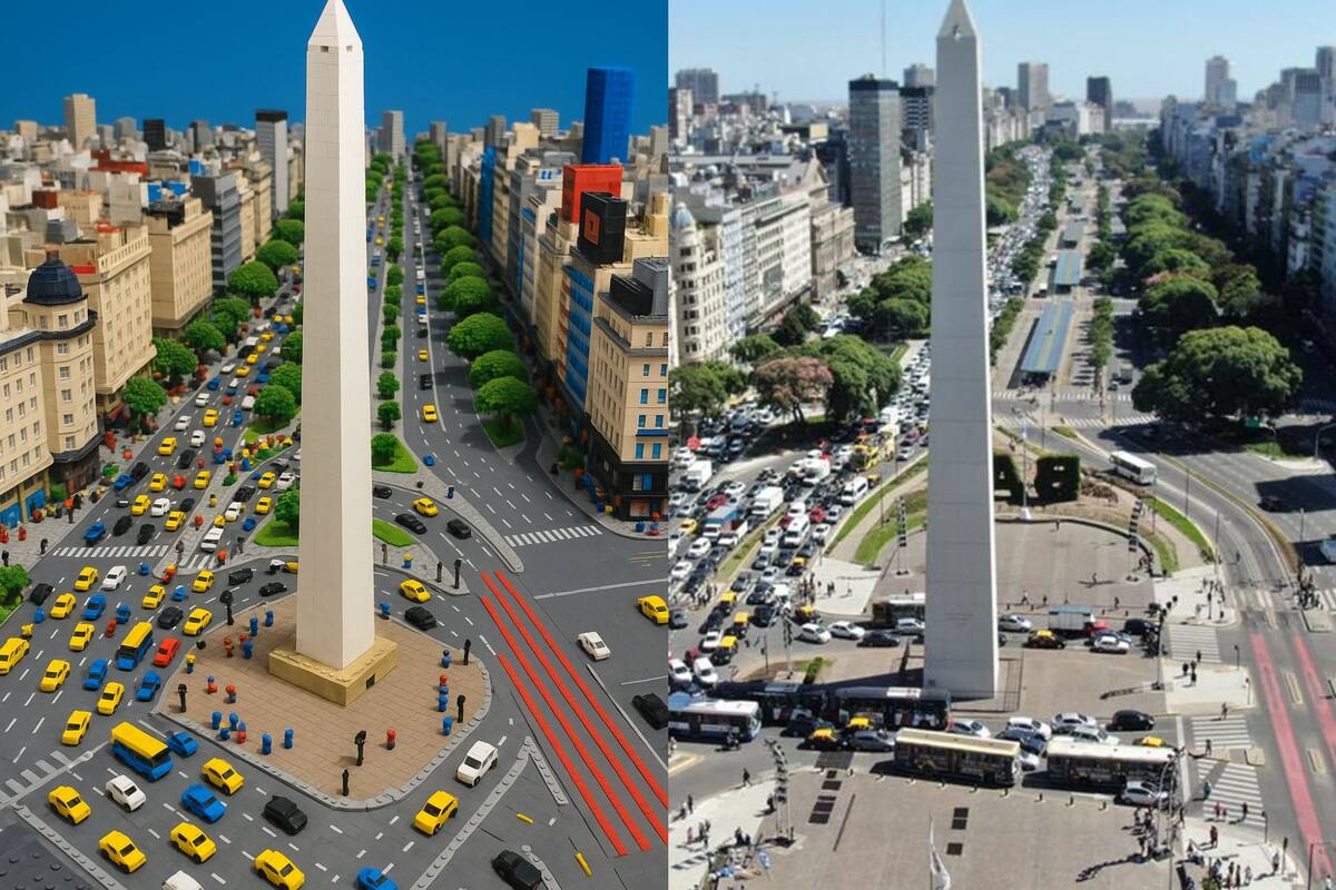 El "modo Lego" del obelisco