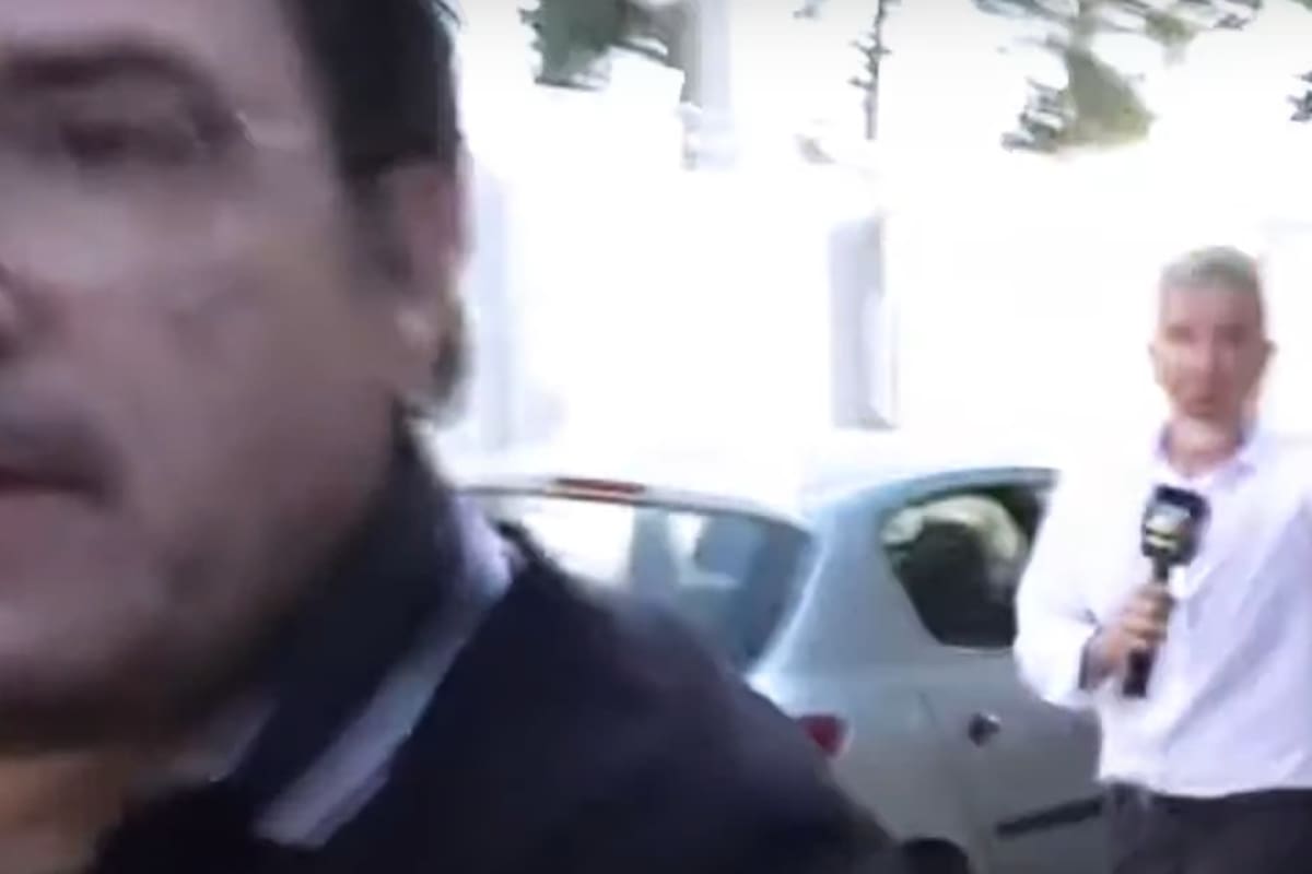 El momento de la agresión al camarógrafo de América