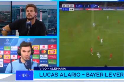 El momento de la charla entre Vignolo y Alario en Fox Sports
