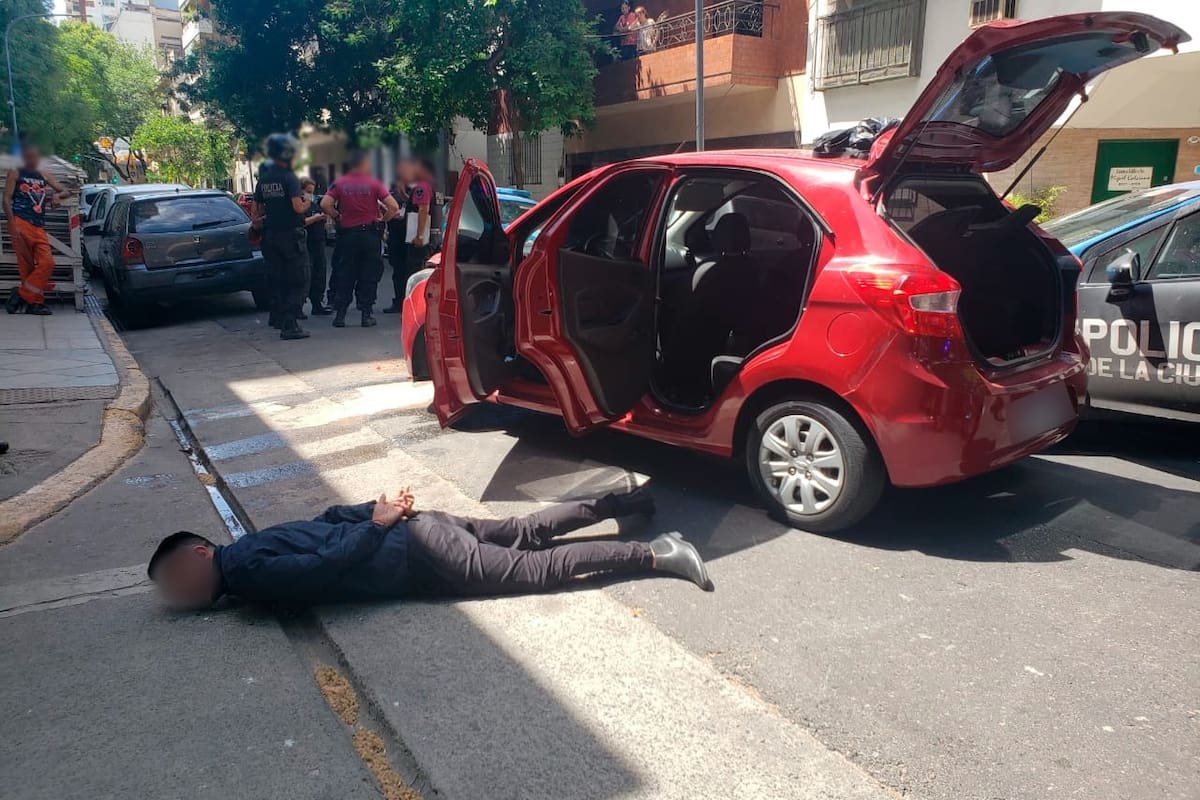 El momento de la detención del sospechoso