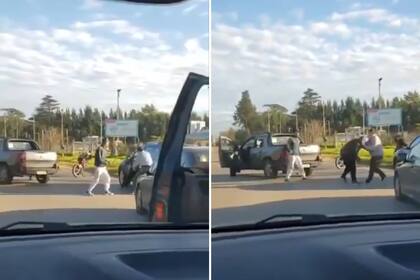 El momento de la discusión en Merlo