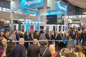 El momento de la inauguración del pabellón argentino