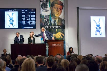 El momento de la subasta en Christies