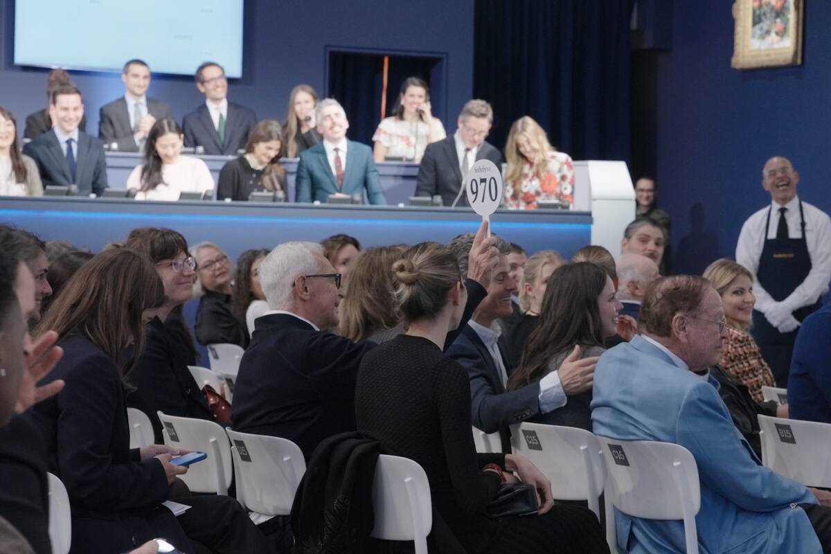 El momento de las ofertas en Sotheby's