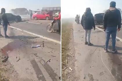 Choque múltiple en la Ruta 38 a causa de la quema de pastizales