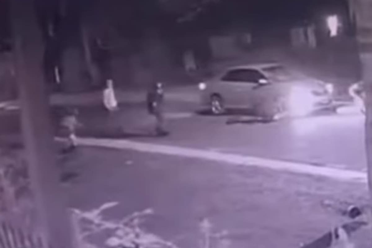 El momento del impacto.