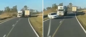 Quiso pasar a un camión en plena ruta 14 y provocó un choque múltiple: hay tres heridos