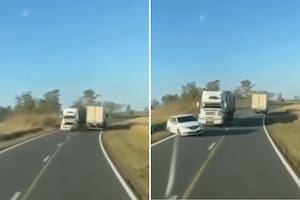 Quiso pasar a un camión en plena ruta 14 y provocó un choque múltiple: hay tres heridos