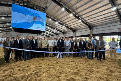 El momento del corte de cintas