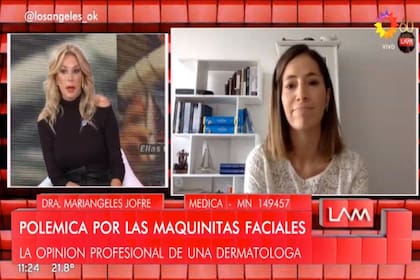 El momento del cruce entre Latorre y la dermatóloga que explicó que una de las máquinas de la empresa Nuskin puede generar reacciones adversas