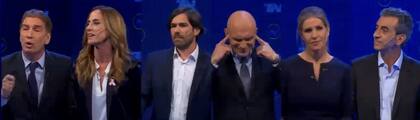 El momento del cruce entre Santilli y Tolosa Paz
