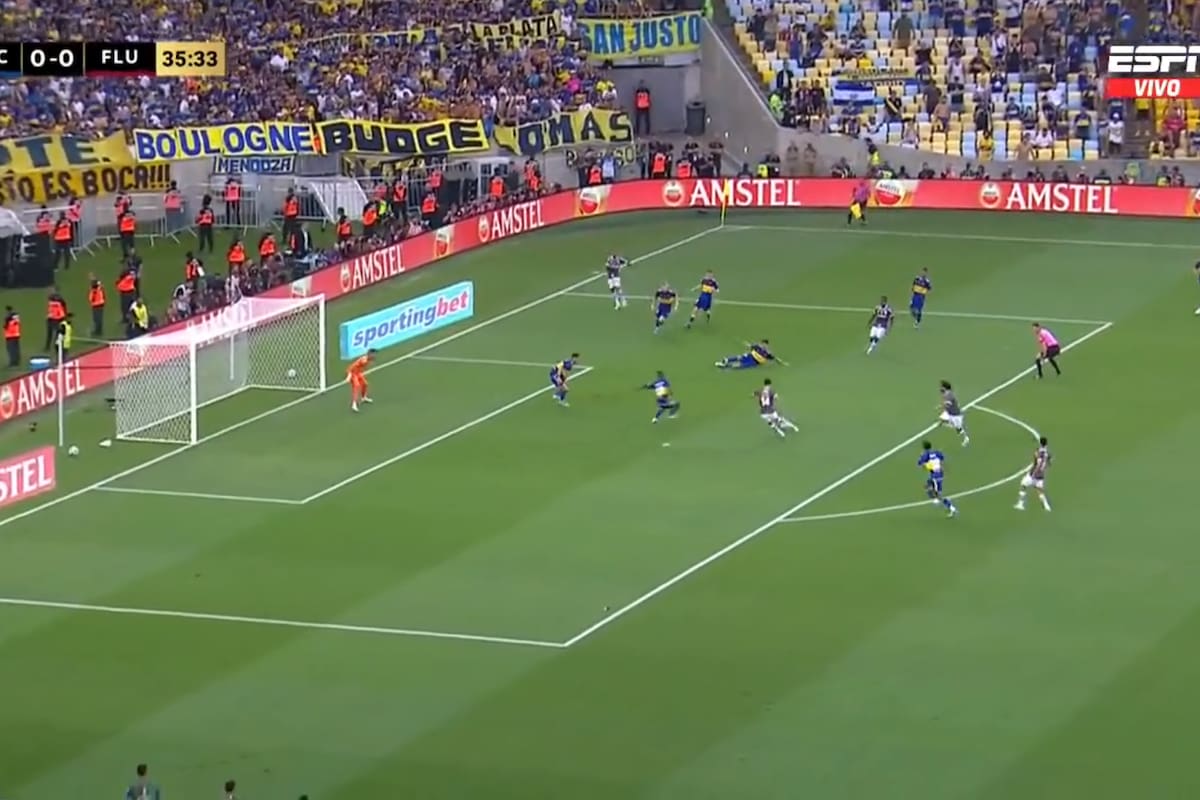El momento del gol de Cano para el 1-0 de Fluminense sobre Boca