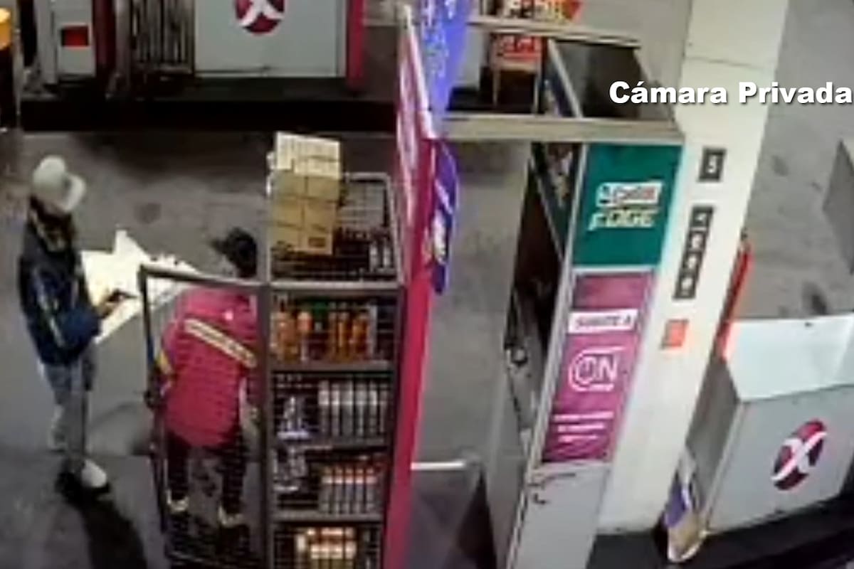 El momento del robo quedó registrado por una cámara de seguridad