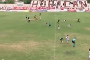 El momento del tiroteo en Huracán de Las Heras-Ferro