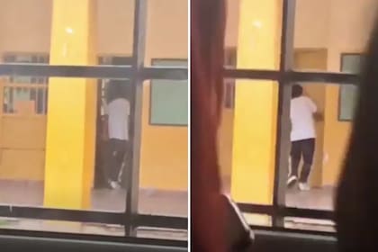 El momento en el que el adolescente ingresó al aula