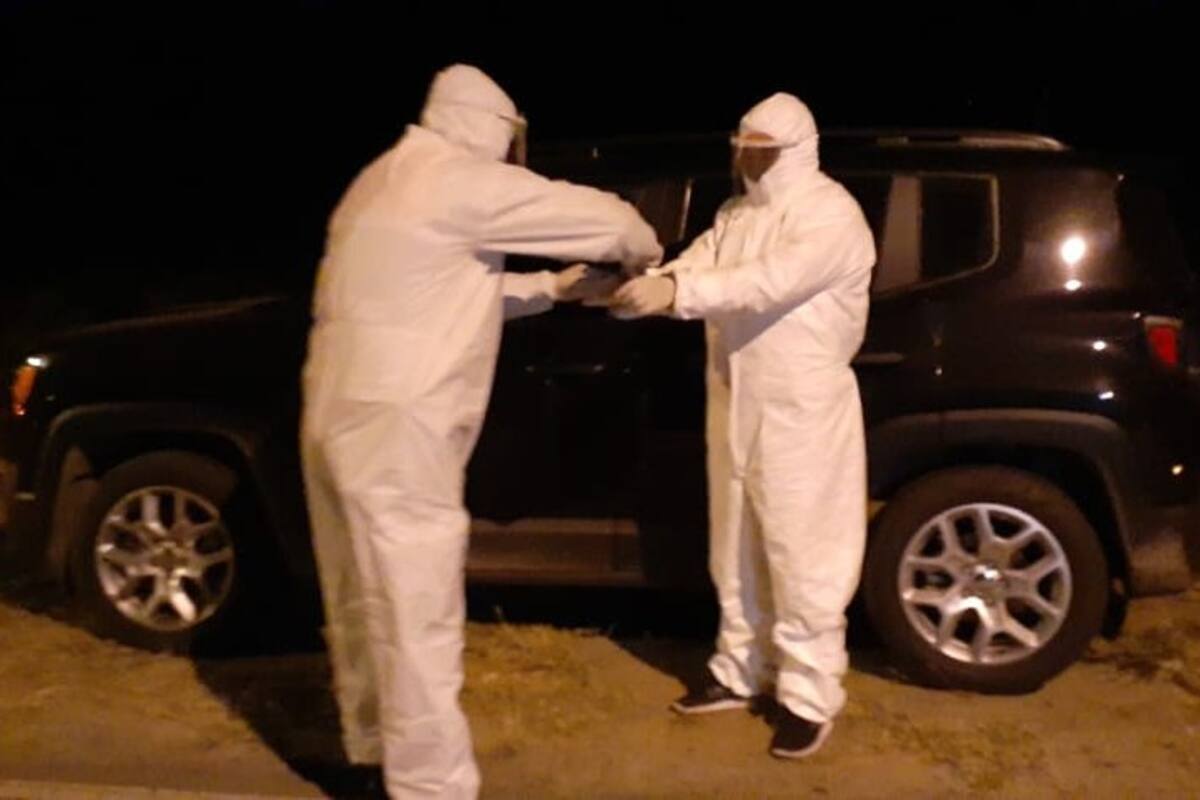 El momento en el que el chofer de los hermanos Veliz, Diego Pérez, era detenido mientras intentaba salir de Santiago del Estero