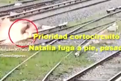 El momento en el que el ladrón de cables provoca el cortocircuito