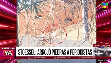El momento en el que el video delata el rostro de Stoessel (Foto: Captura TV)