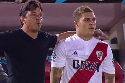 El momento en el que Gallardo llamó a Quintero: jugó poco más de 25 minutos en el 2-0 ante Olimpo