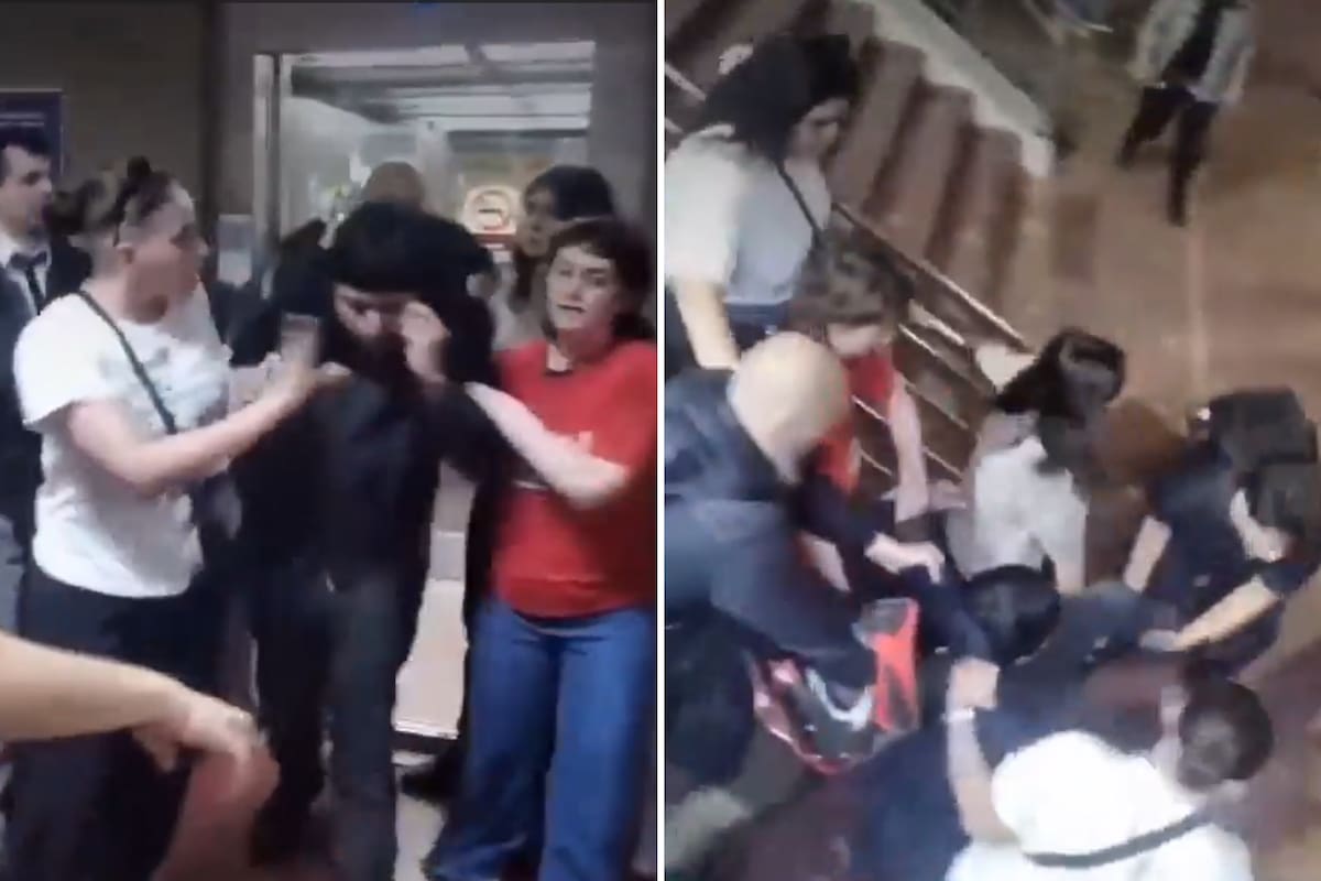 El momento en el que los estudiantes echaron al acusado