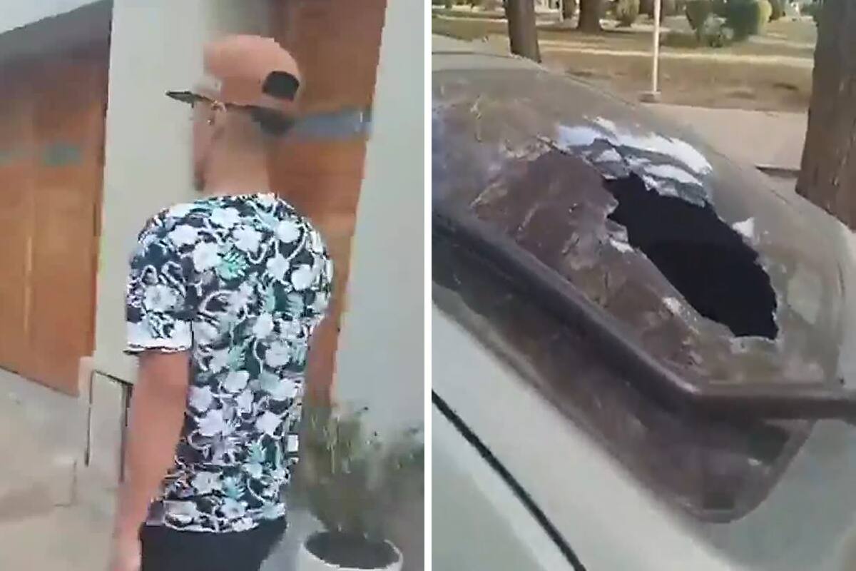 El momento en el que una vecina de Marcos Juárez se encuentra con el delincuente que la había robado