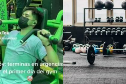 El momento en que el joven se lesiona el codo (Foto:TikTok: @notevildearwicked / iStock)