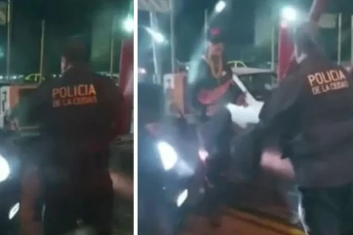 El momento en que Elián Valenzuela (conocido como L-Gante) es detenido por la Policía de la Ciudad