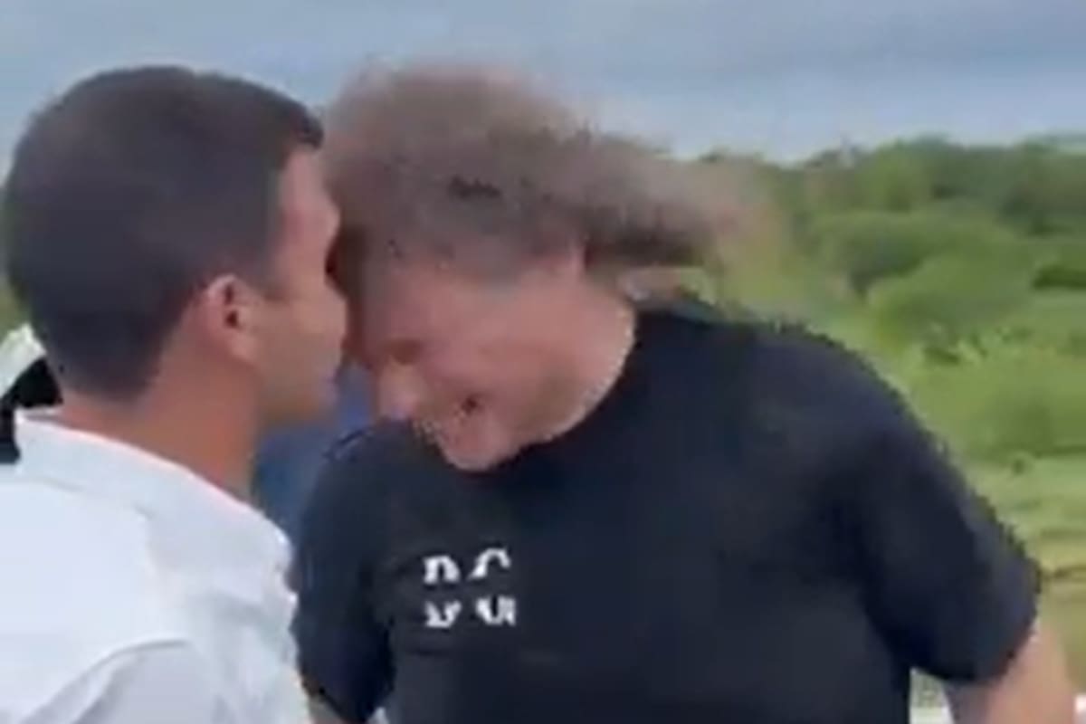 El momento en que es agredido Pelli