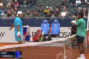 El momento en que Francisco Cerúndolo le aclara al indio Sumit Nagal que su saque había sido bueno