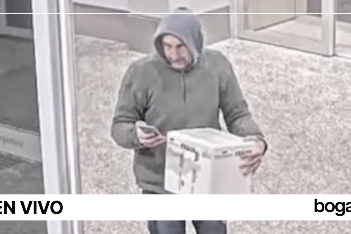El momento en que las cámaras de seguridad captan a Pablo Daniel Fagni con la caja en la que llevó el riñón a Aeroparque