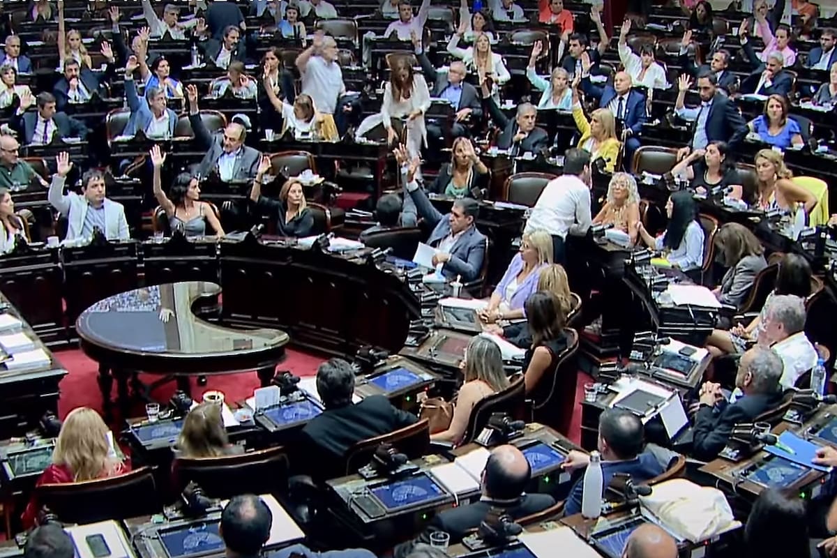 El momento en que se votó un pedido de cuarto intermedio, que fue rechazado