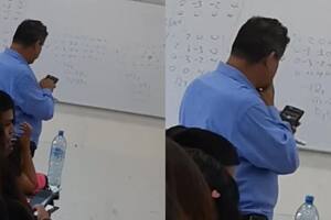 El momento fue compartido por un estudiante (Foto:TikTok: @avilasalazar_)