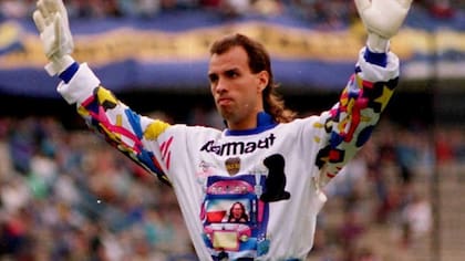 Navarro Montoya en el arco de Boca