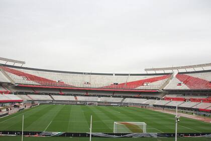 El Monumental en estos momentos a la espera del Superclásico de ida por la semifinal de la Copa Libertadores